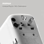 Momax 1 Pc 1-World+ Flow 4 Port Travel Charger Black/White