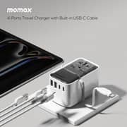 Momax 1 Pc 1-World+ Flow 4 Port Travel Charger Black/White