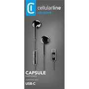Cellular Line AUCAPSULETYPECK Capsules Wired In Ear Eaphones Black