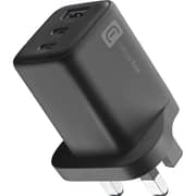 Cellular Line 3 Port Charger Black - ACHUSBGAN3PD65WUKK