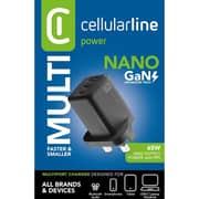 Cellular Line 3 Port Charger Black - ACHUSBGAN3PD65WUKK