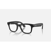 Ray-Ban - Wayfarer Smart Glasses With Meta Ai, Audio, Photo, Video Compatibility - Clear/Graphite Green Transitions Lenses - Matte Black