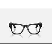 Ray-Ban - Wayfarer Smart Glasses With Meta Ai, Audio, Photo, Video Compatibility - Clear/Graphite Green Transitions Lenses - Matte Black