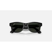 Ray-Ban - Wayfarer Smart Glasses With Meta Ai, Audio, Photo, Video Compatibility - Clear/Graphite Green Transitions Lenses - Matte Black