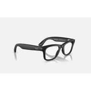 Ray-Ban - Wayfarer Smart Glasses With Meta Ai, Audio, Photo, Video Compatibility - Clear/Graphite Green Transitions Lenses - Matte Black