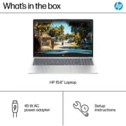 HP (2022) Laptop - 12th Gen / Intel Core i5-1235U / 15.6inch HD / 512GB SSD / 8GB RAM / Shared Intel Iris Xe Graphics / Windows 11 Home / English Keyboard / Natural Silver / International Version - [15-FD0005DX]