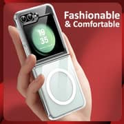 S&S MagSafe Clear Case With Screen Protector Transparent Samsung Galaxy Z Flip 6