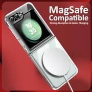 S&S MagSafe Clear Case With Screen Protector Transparent Samsung Galaxy Z Flip 6