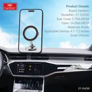 Earldom Magnetic Folding Car Mount Holder Black