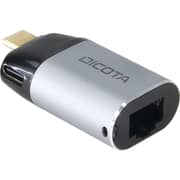 Dicota USB-C To Ethernet Adapter Black/Silver