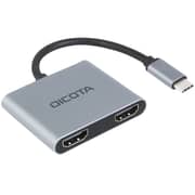 Dicota 4-in-1 Portable Docking Station Black/Silver