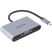 Dicota 5-in-1 Portable Docking Station Black/Silver