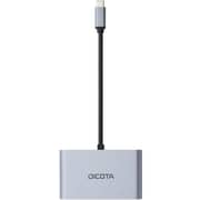 Dicota 5-in-1 Portable Docking Station Black/Silver
