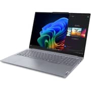 Lenovo ThinkBook 16 G7 QOY Commercial (2024) Laptop - Snapdragon X Plus X1P-42-100 / 16inch WUXGA / 1TB SSD / 32GB RAM / Qualcomm Adreno Graphics / Windows 11 Pro / English & Arabic Keyboard / Luna Grey / Middle East Version - [21NH000DAX]