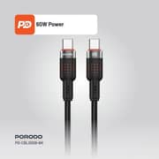 Porodo USB-C To USB-C Cable 1.2m Black