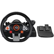 Porodo 7-In-1 Gaming Steering Wheel Black