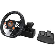 Porodo 7-In-1 Gaming Steering Wheel Black