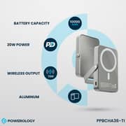 Powerology Wireless Power Bank 10000mAh Titanium PPBCHA36-TI