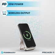 Powerology Wireless Power Bank 10000mAh Titanium PPBCHA36-TI
