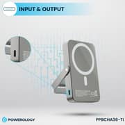 Powerology Wireless Power Bank 10000mAh Titanium PPBCHA36-TI