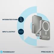 Powerology Wireless Power Bank 10000mAh Titanium PPBCHA36-TI