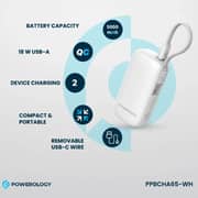 Powerology Power Bank 5000mAh White PPBCHA65-WH