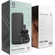 Green Lion Rome Power Bank 10000mAh With TWS Earbuds Black GNROME2TWSBK