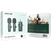 Green Lion 3-In-1 Wireless Microphone Green