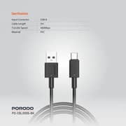 Porodo USB-C Cable 3m Black