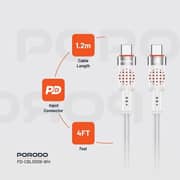 Porodo USB-C To USB-C Cable 1.2m White