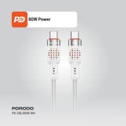 Porodo USB-C To USB-C Cable 1.2m White