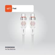 Porodo USB-C To USB-C Cable 1.2m White