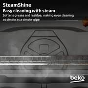 Beko 50x50cm Freestanding Ceramic Electric Cooker, 3 Zones, 4 Functions, A+ Rating, White - CSS48100GW