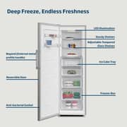 Beko 313L Upright Freezer, Single Door, No Frost, Titanium Inox - RFNE360X