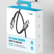 Pawa El-Caro Series Braided HDMI to HDMI 8K Cable 3m Black