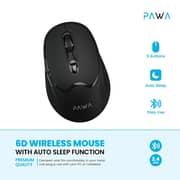 Pawa 6D Wireless Mouse With Auto Sleep Function Black