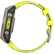 Garmin 010-02906-21 Fenix 8 Solar Smartwatch Sapphire, Titanium With AMP Yellow/Graphite Silicone Band