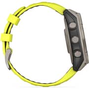 Garmin 010-02906-21 Fenix 8 Solar Smartwatch Sapphire, Titanium With AMP Yellow/Graphite Silicone Band