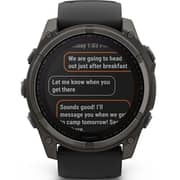 Garmin Fenix 8 Solar 51mm Solar-Charged AMOLED Display, Multisport Smartwatch, Sapphire Carbon Grey DLC Titanium