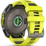 Garmin 010-02907-21 Fenix 8 Solar Smartwatch Sapphire, Titanium With AMP Yellow/Graphite Silicone Band