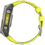 Garmin 010-02907-21 Fenix 8 Solar Smartwatch Sapphire, Titanium With AMP Yellow/Graphite Silicone Band