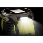 Garmin 010-02907-21 Fenix 8 Solar Smartwatch Sapphire, Titanium With AMP Yellow/Graphite Silicone Band