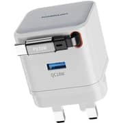 Powerology GaN Dual Port Charger 75cm White