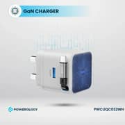 Powerology GaN Dual Port Charger 75cm White