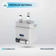 Powerology GaN Dual Port Charger 75cm White