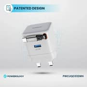 Powerology GaN Dual Port Charger 75cm White