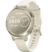 Garmin 010-02891-00 Lily 2 Active Smartwatch Lunar Gold With Bone Silicone Band