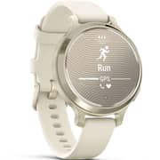 Garmin 010-02891-00 Lily 2 Active Smartwatch Lunar Gold With Bone Silicone Band