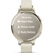 Garmin 010-02891-00 Lily 2 Active Smartwatch Lunar Gold With Bone Silicone Band