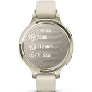 Garmin 010-02891-00 Lily 2 Active Smartwatch Lunar Gold With Bone Silicone Band